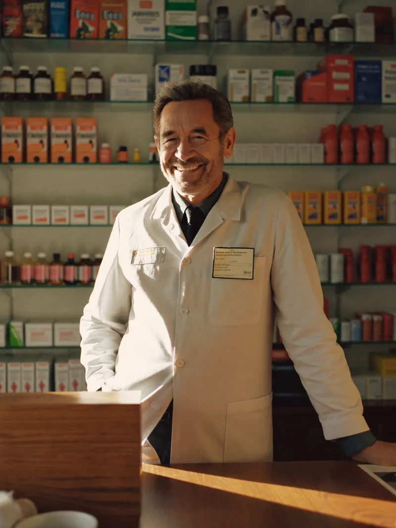 Portretul farmacistului — exemplu ilustrativ